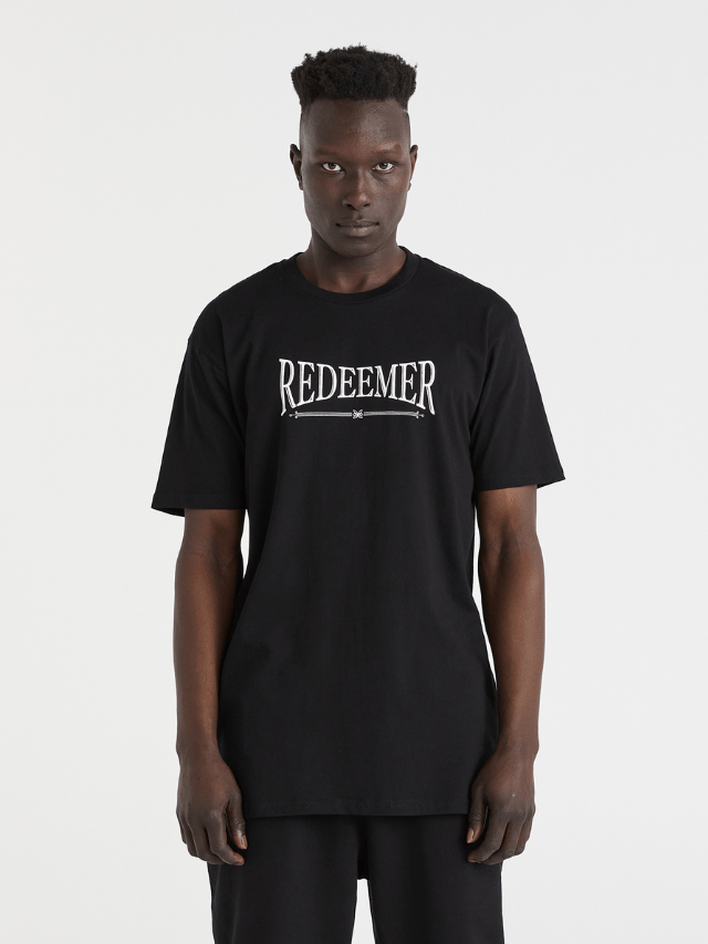 Redeemer - Black Tee - One Clothing Co._Faith - Based Apparel_Christian Streetwear