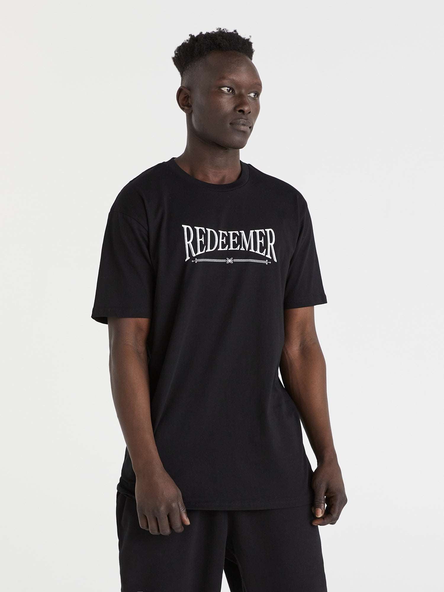 Redeemer - Black Tee - One Clothing Co._Faith - Based Apparel_Christian Streetwear