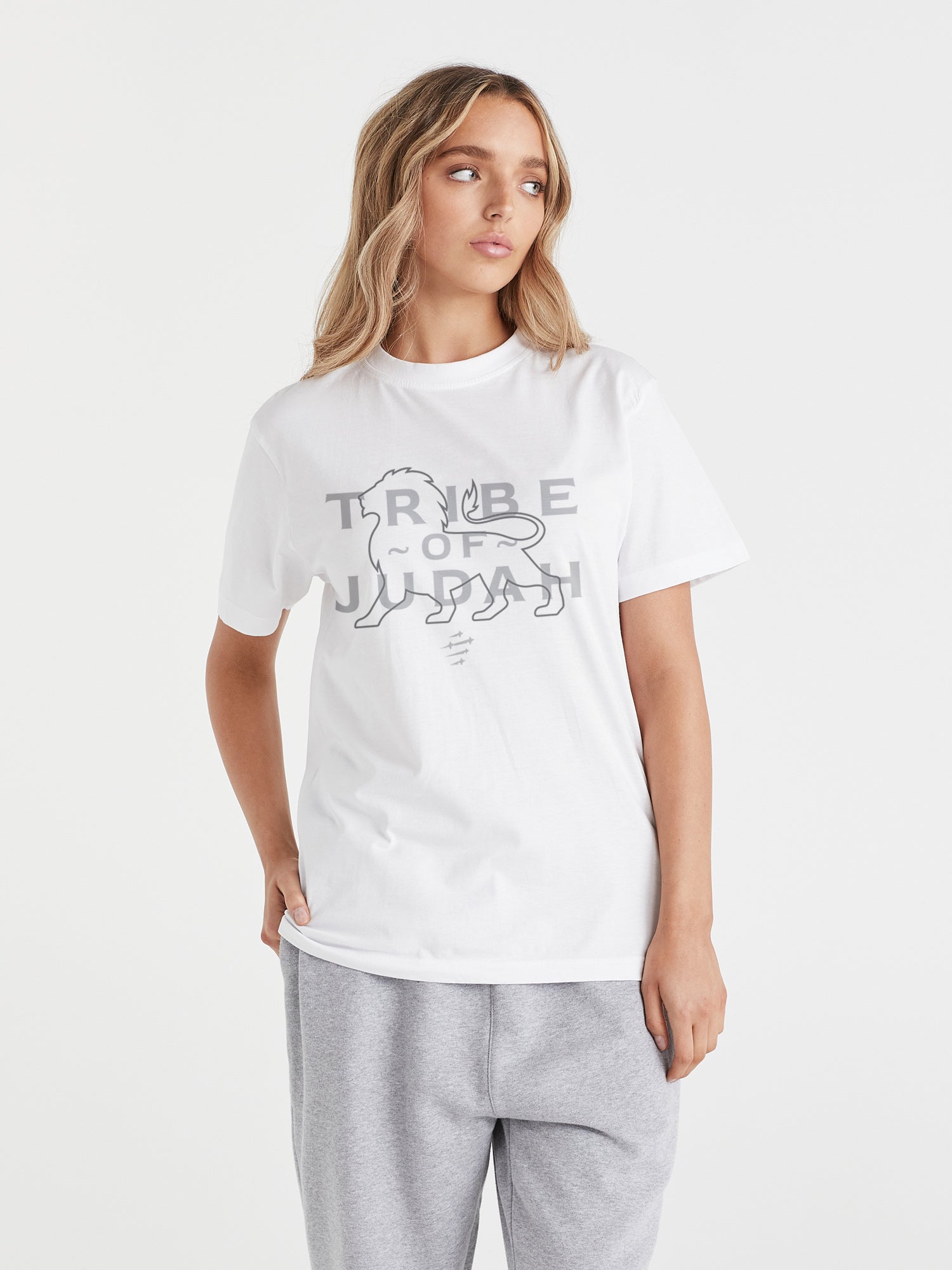 Tribe of Judah - White Tee - One Clothing Co._Faith - Based Apparel_Christian Streetwear