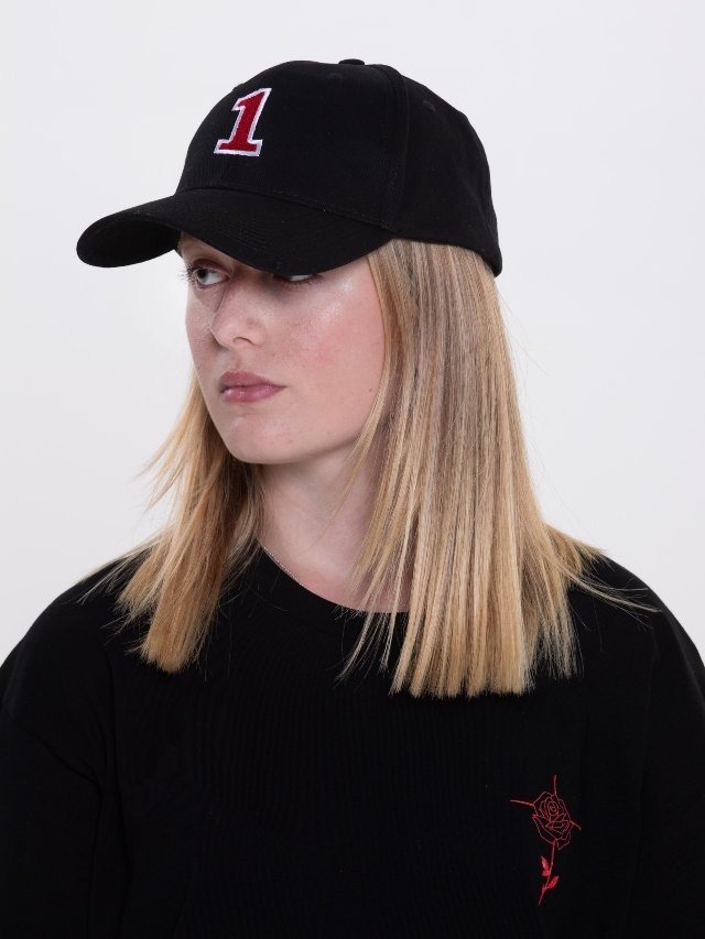 Women "1" Original Limited edition Cap in Black - One Clothing Co._Faith - Based Apparel_Christian Streetwear
